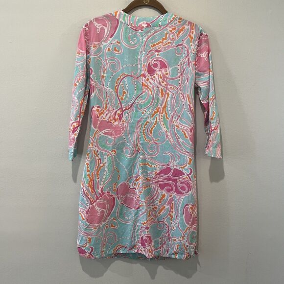 Lilly Pulitzer Courtney Tunic Dress Women's Small Jellies Be Jammin 3/4 Sleeve - Picture 2 of 9
